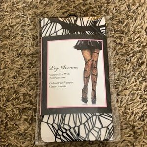 Pantyhose Tights Vampire Bat Web Design One Size